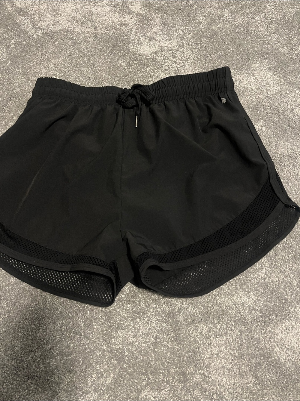 Black Women's Athletic Mesh-Trim Shorts Size XL